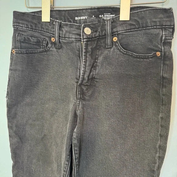 Old Navy OG Straight High Rise Jeans in Black. Women’s 4 Petite - Picture 5 of 13